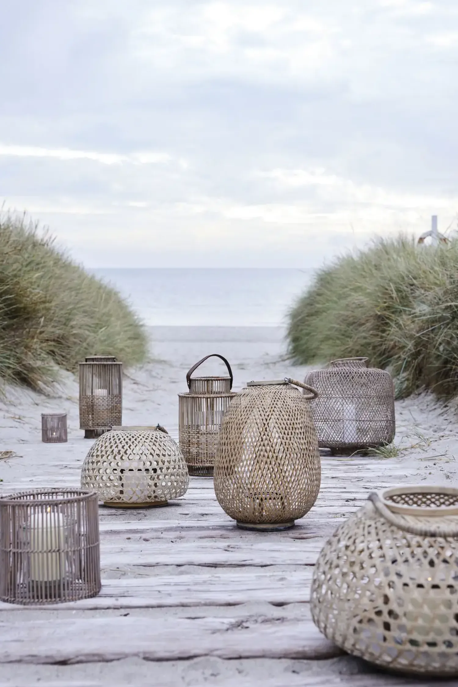 Sale Lene Bjerre - Harper lanterne 30x30 cm. Naturflet