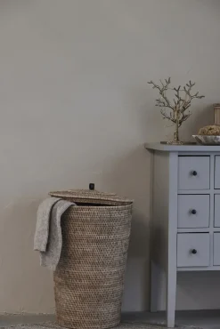 Clearance Lene Bjerre - Norah vasketøjskurv 70 cm. høj natur