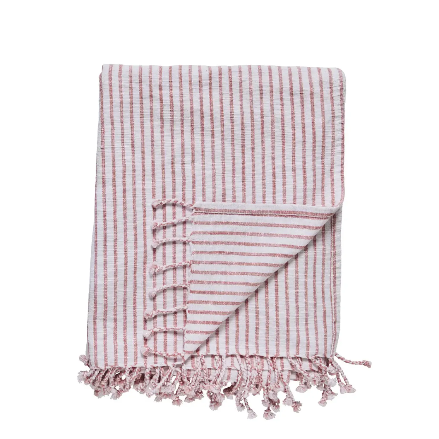 Discount Lene Bjerre - Olivia plaid 170x130 cm. rød stribet