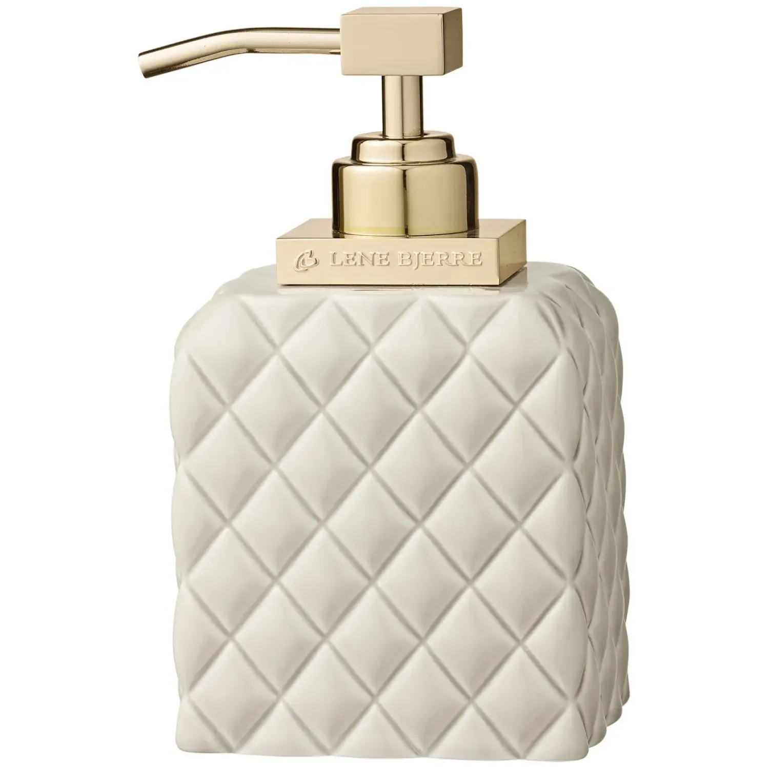 Outlet Lene Bjerre - Portia dispenser brun sand 16 cm.
