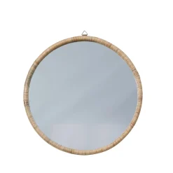 Lene Bjerre - Riselle rundt spejl Ø60 cm. natur