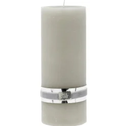 New Lene Bjerre - Rustic bloklys sølvgrå stor