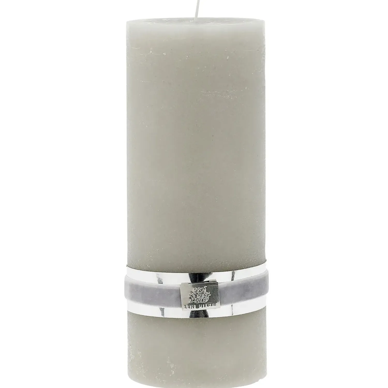 New Lene Bjerre - Rustic bloklys sølvgrå stor