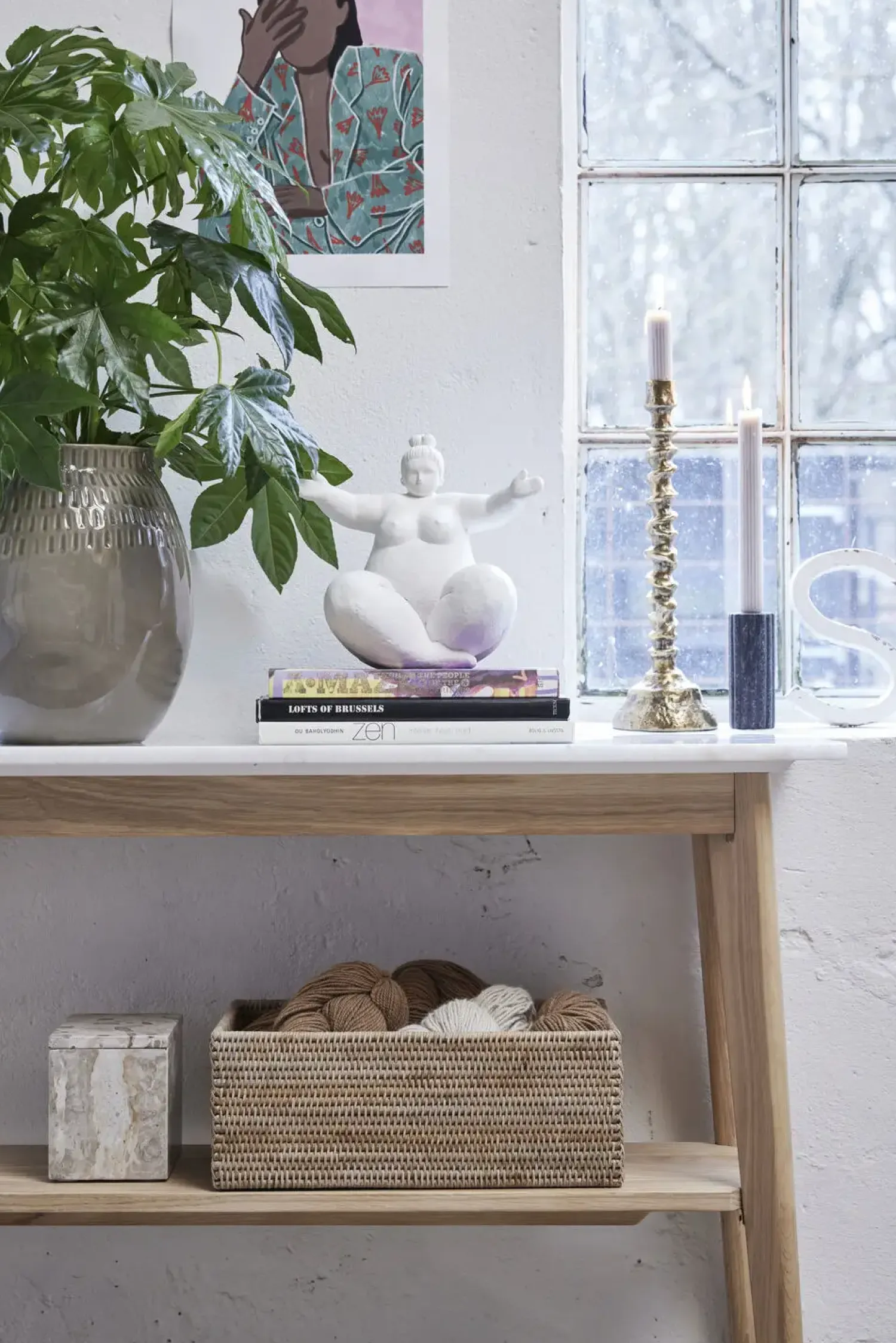 Outlet Lene Bjerre - Serafina Kvinde figur H24 cm. hvid