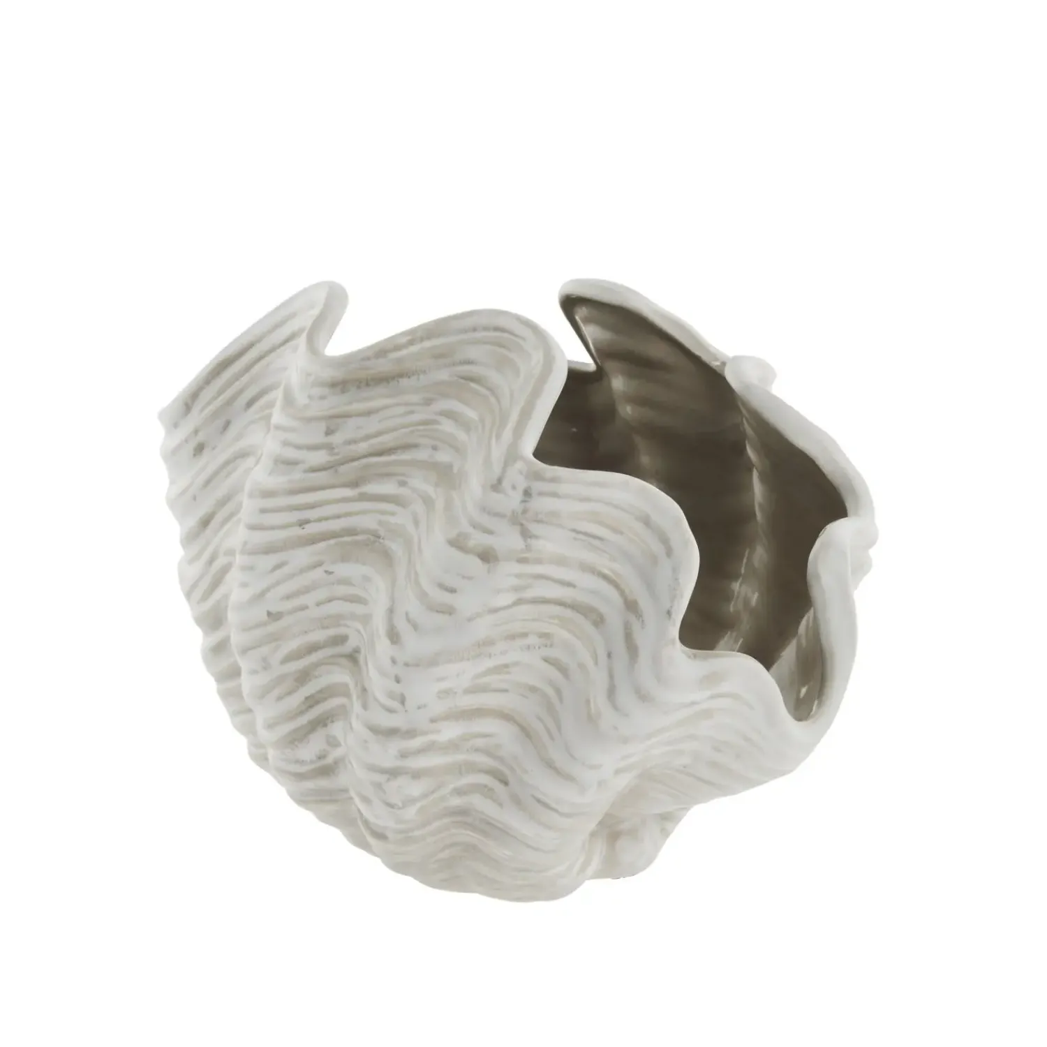 Online Lene Bjerre - Sheline musling vase 26x19,5 cm. sand