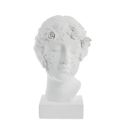 Best Lene Bjerre - Sielle figur kvinde m. blomster 31 cm. hvid