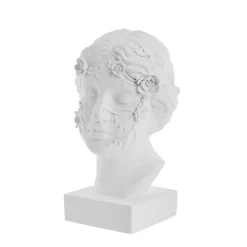 Best Lene Bjerre - Sielle figur kvinde m. blomster 31 cm. hvid