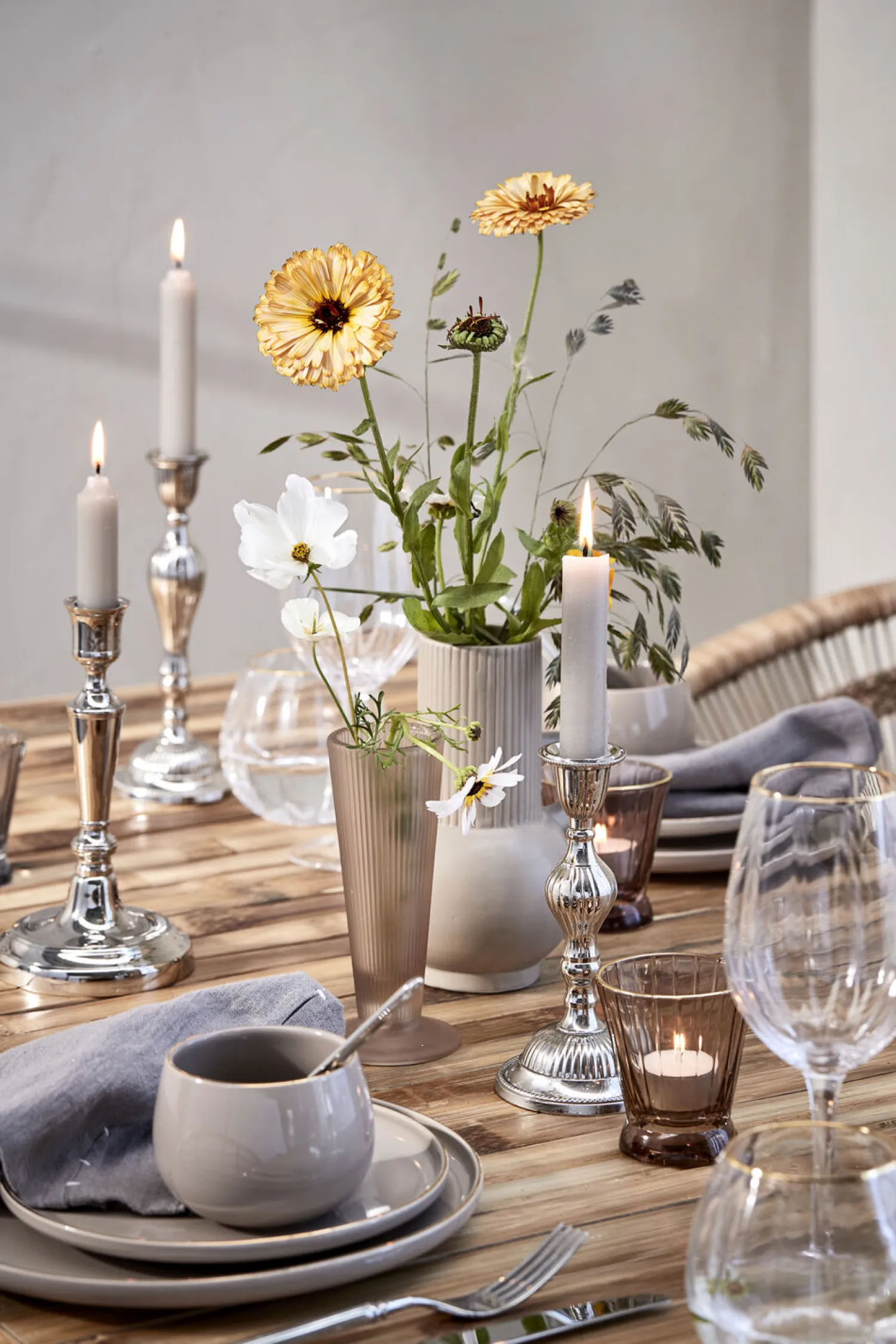 New Lene Bjerre - Sisia fyrfadsstage H8,5 cm. Gammelrosa