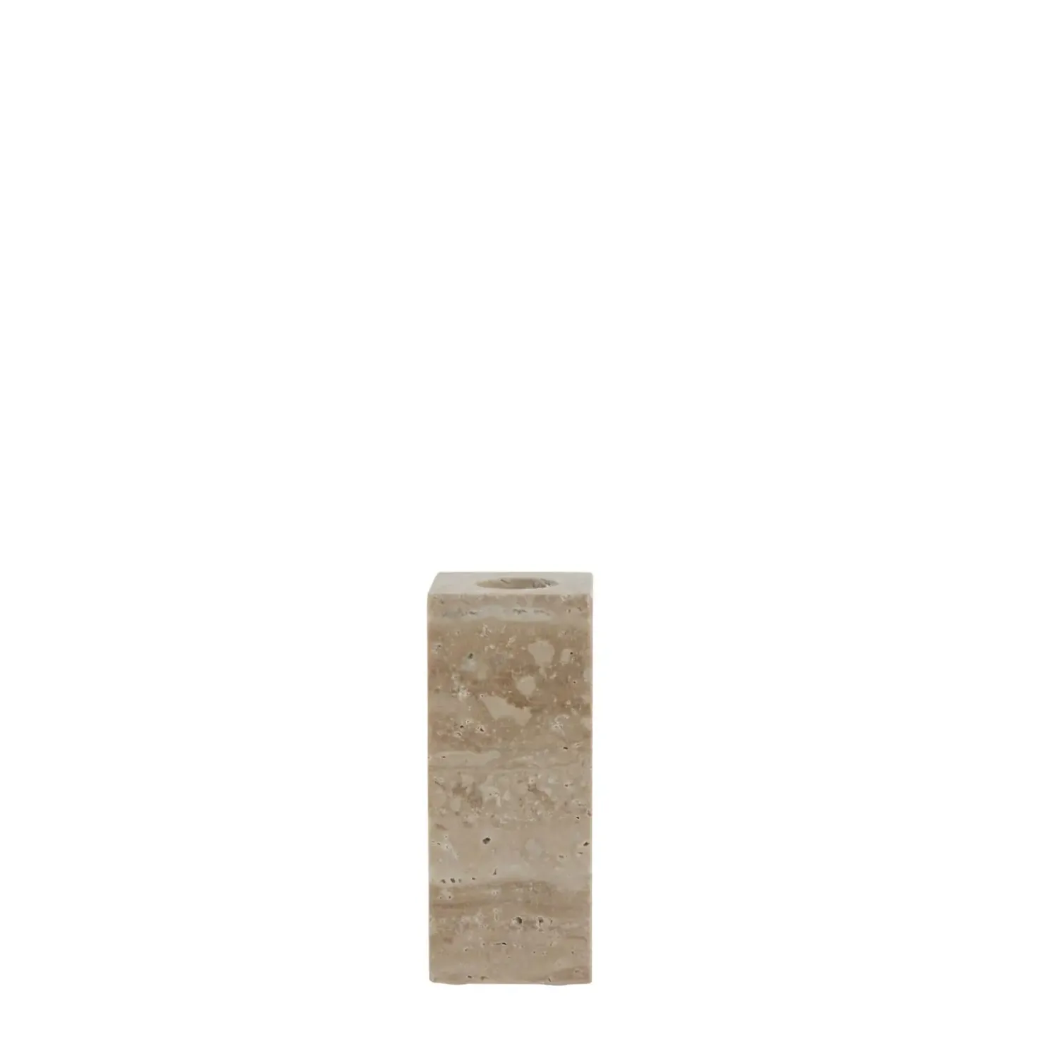 Hot Lene Bjerre - Travina lysestage 10 cm. sand marmor