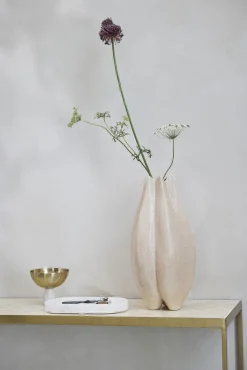 Discount Lene Bjerre - Valona vase i stentøj40,5x23 cm. sand