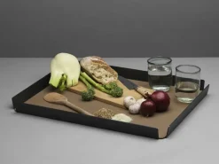 Discount LindDNA bakke - Tray square small (nupo metallic/alu metallic)