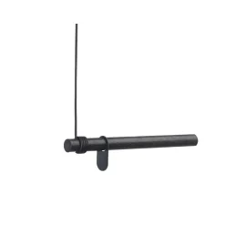New LindDNA bøjlestang - Wall swing 50 cm - Sort med sort læderstrop