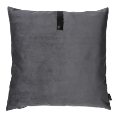 Discount Louise Smærup pude - Mørkegrå pude i velour 65 x 65 cm