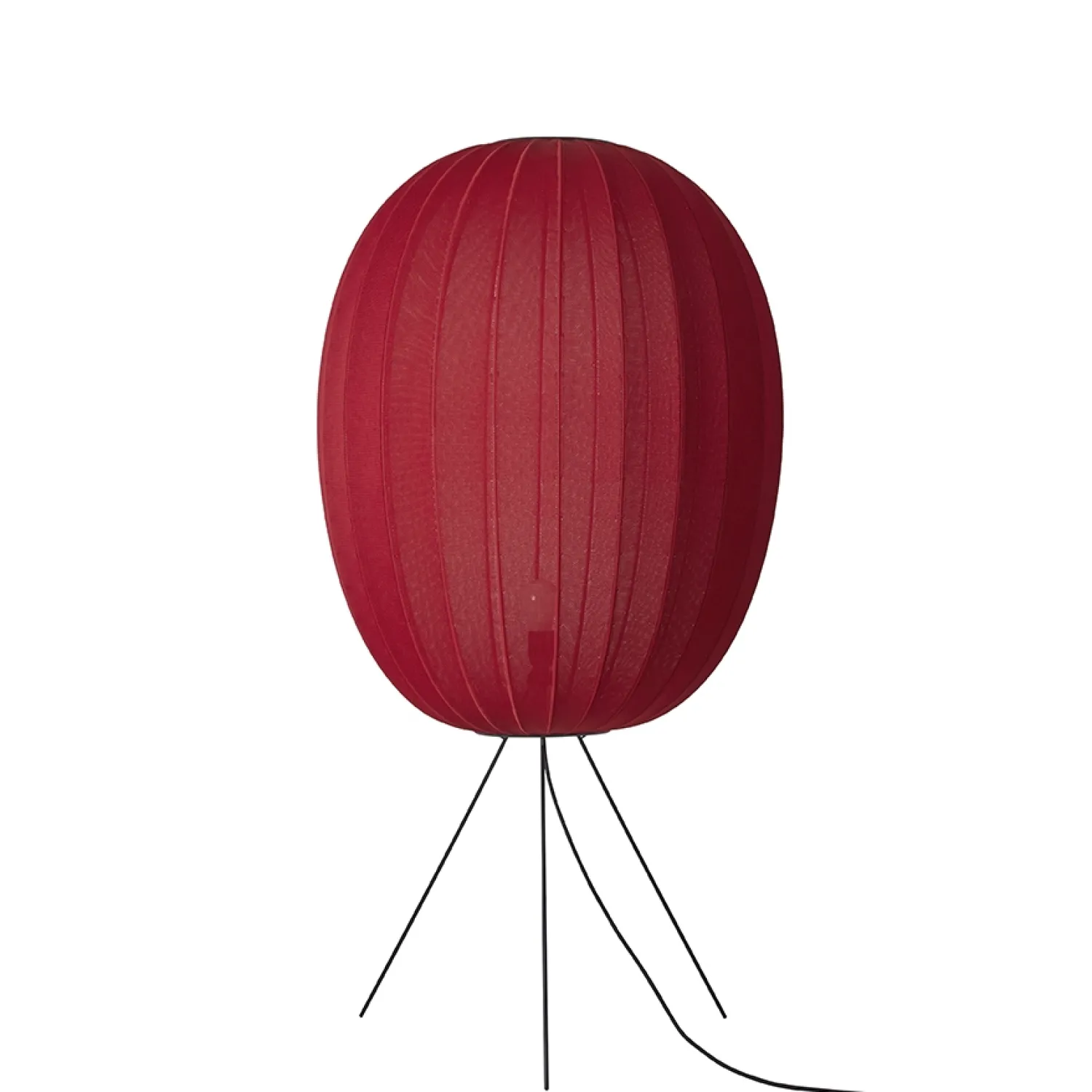 Made by Hand - Gulvlampe - Knit-Wit 65 High Oval Floor Medium - Maple Red