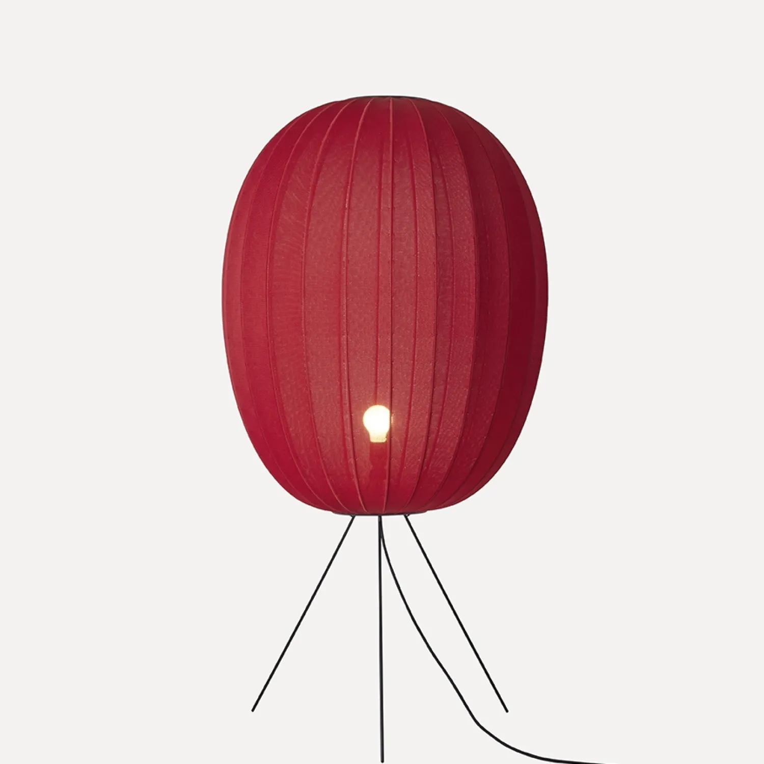 Made by Hand - Gulvlampe - Knit-Wit 65 High Oval Floor Medium - Maple Red