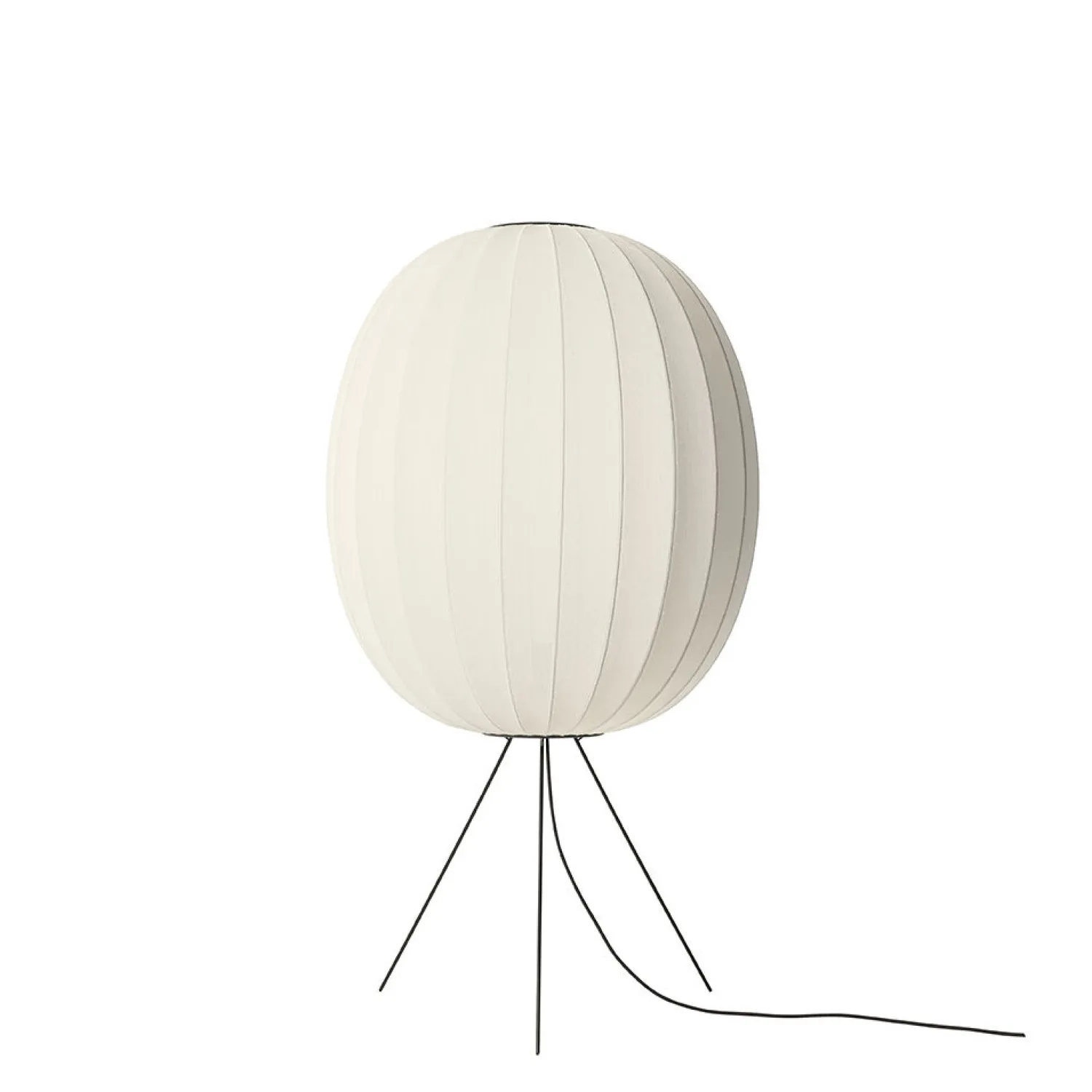 Online Made by Hand - Gulvlampe - Knit-Wit 65 High Oval Floor Medium - Pearl White
