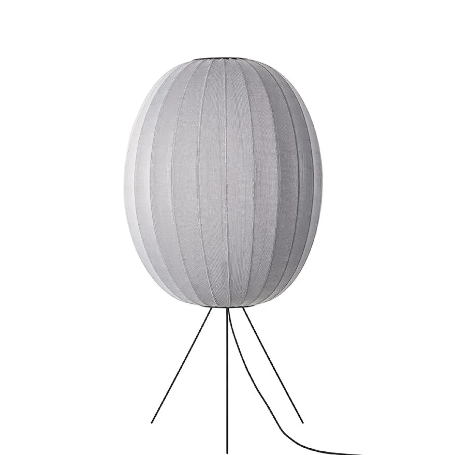 New Made by Hand - Gulvlampe - Knit-Wit 65 High Oval Floor Medium - Silver