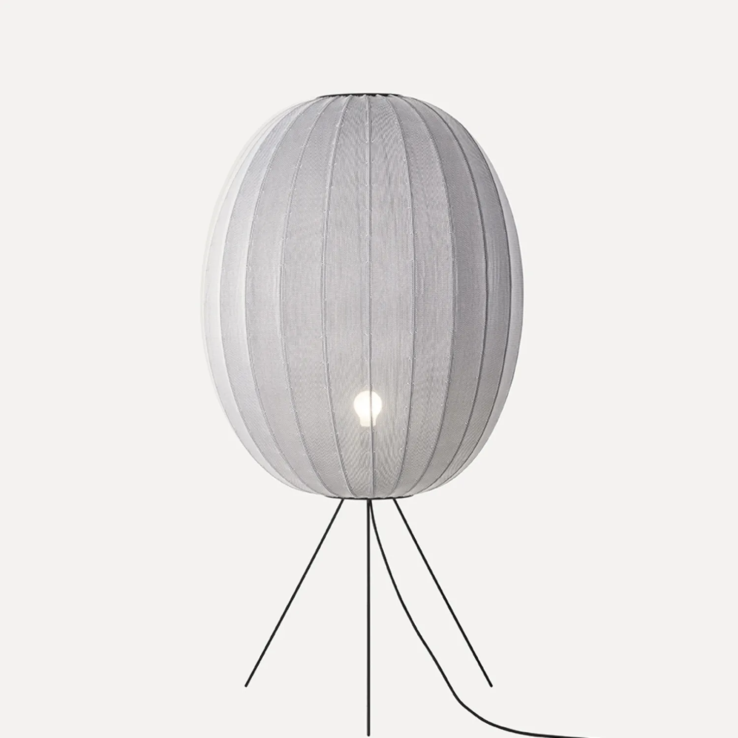 New Made by Hand - Gulvlampe - Knit-Wit 65 High Oval Floor Medium - Silver