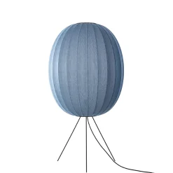 Clearance Made by Hand - Gulvlampe - Knit-Wit 65 High Oval Floor Medium - Blue Stone