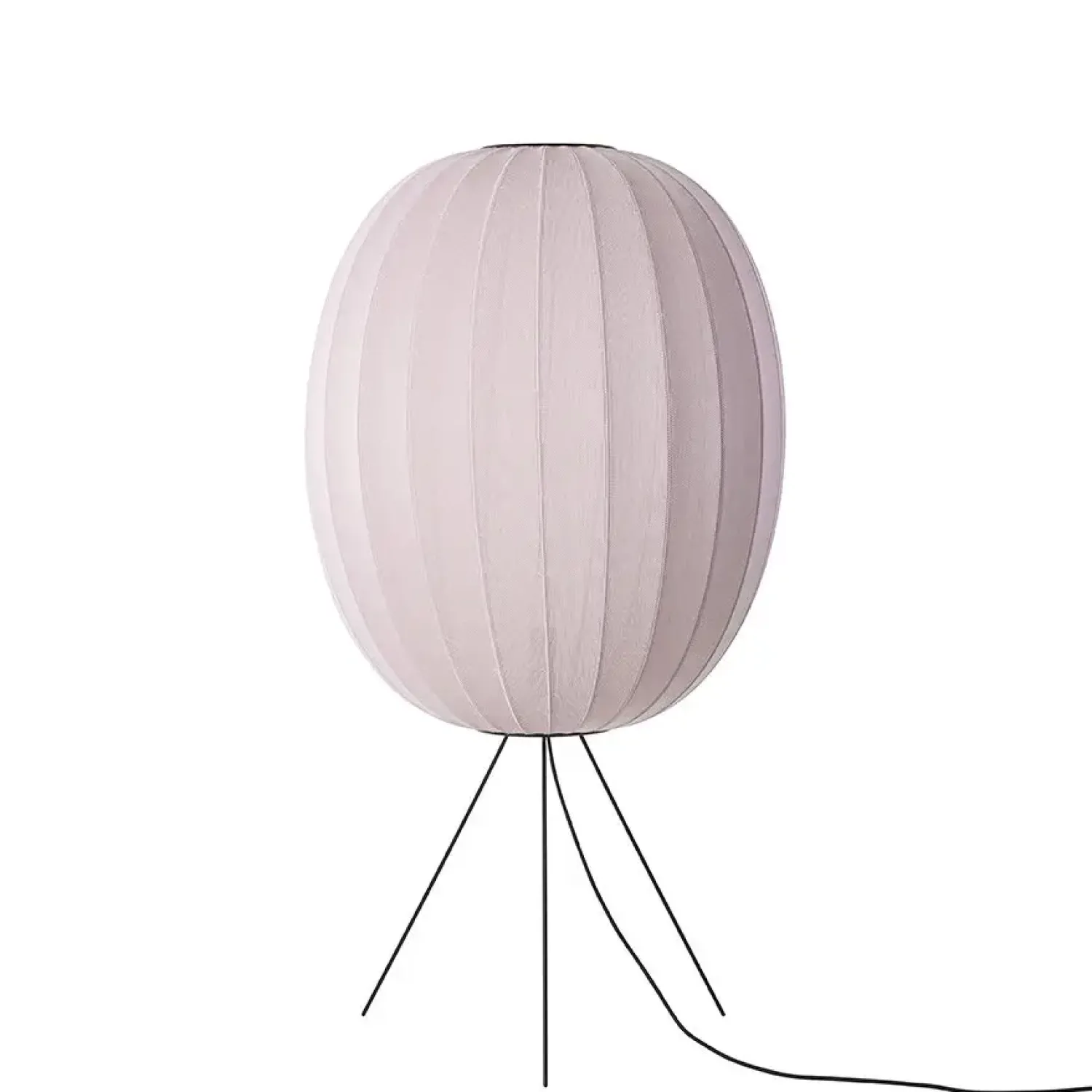 New Made by Hand - Gulvlampe - Knit-Wit 65 High Oval Floor Medium - Light Pink