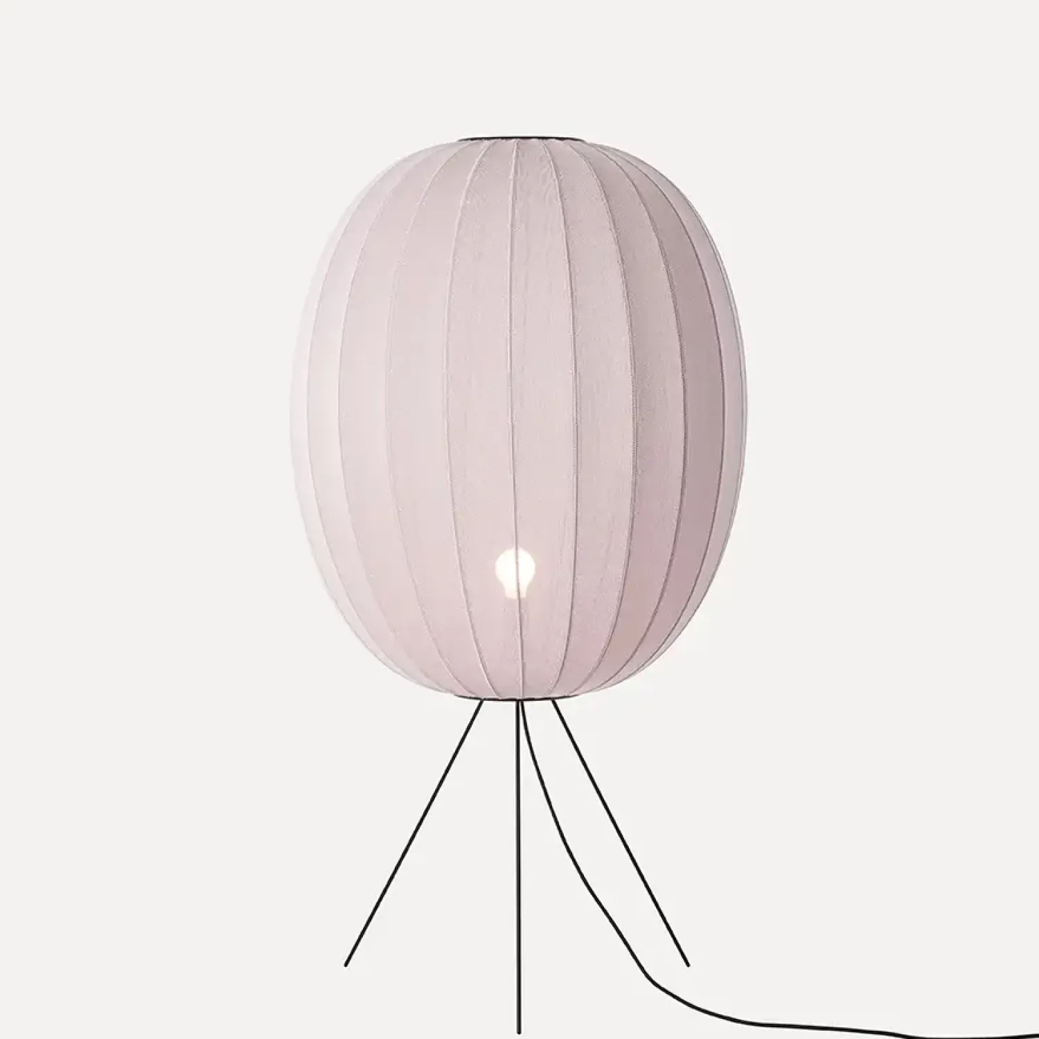 New Made by Hand - Gulvlampe - Knit-Wit 65 High Oval Floor Medium - Light Pink
