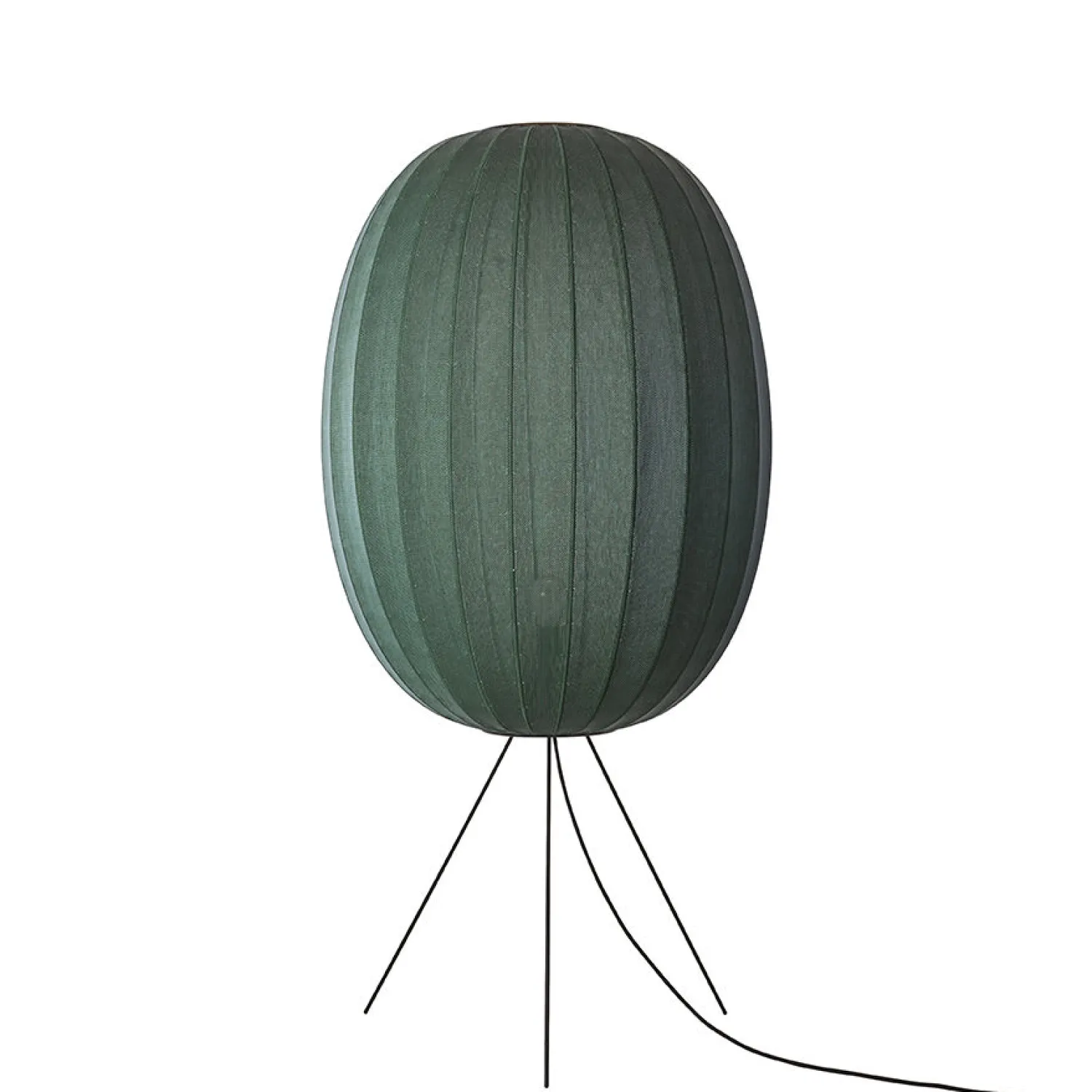 Clearance Made by Hand - Gulvlampe - Knit-Wit 65 High Oval Floor Medium - Tweed Green