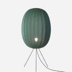 Clearance Made by Hand - Gulvlampe - Knit-Wit 65 High Oval Floor Medium - Tweed Green