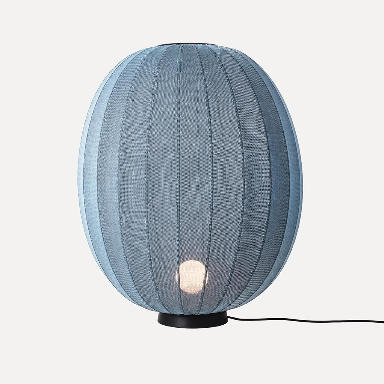 Best Made by Hand - Gulvlampe - Knit-Wit 65 High Oval Floor Level - Blue Stone