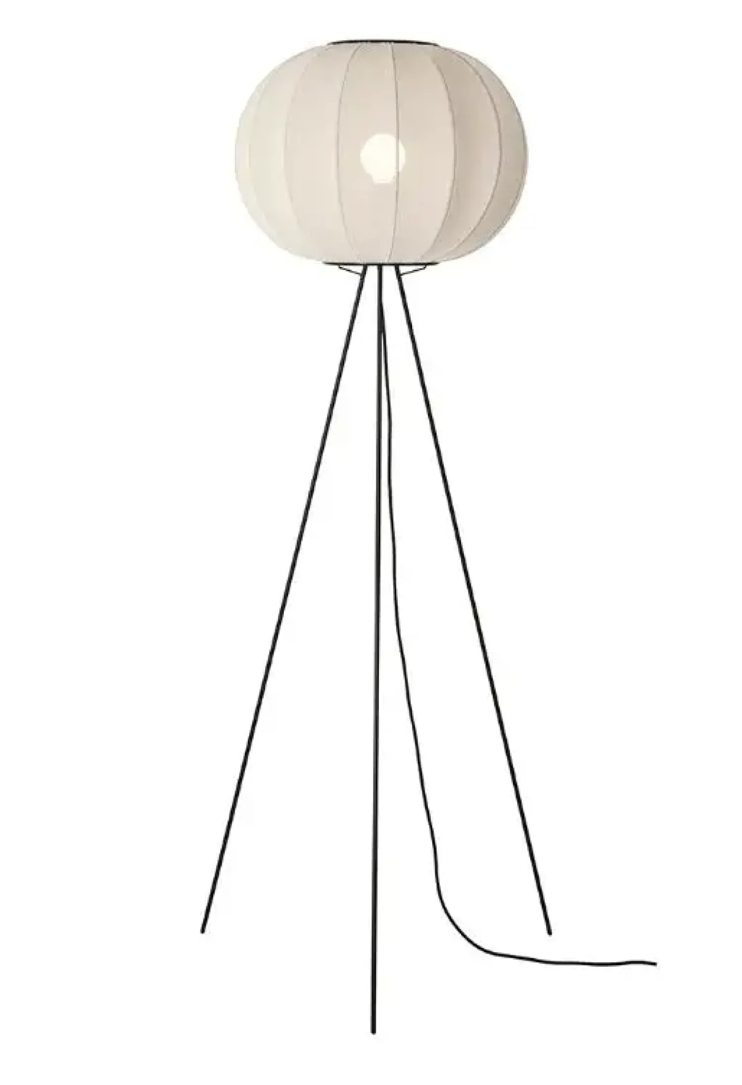 Outlet Made by Hand - Gulvlampe - Knit-Wit 45 Round Floor High - Pearl White