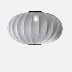 New Made by Hand - Loftlampe - Knit-Wit 76 Oval Ceiling/Wall - Silver