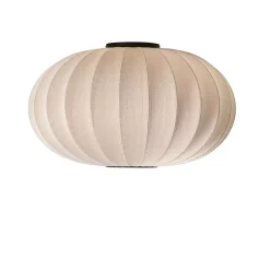 Hot Made by Hand - Loftlampe - Knit-Wit 76 Oval Ceiling/Wall - Sand Stone