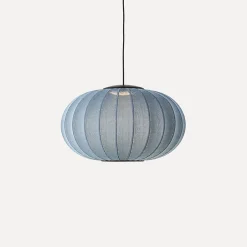 Outlet Made by Hand - Loftlampe - Knit-Wit 57 Oval Pendant LED - Blue Stone