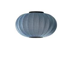 Hot Made by Hand - Loftlampe - Knit-Wit 57 Oval Ceiling/Wall - Blue Stone