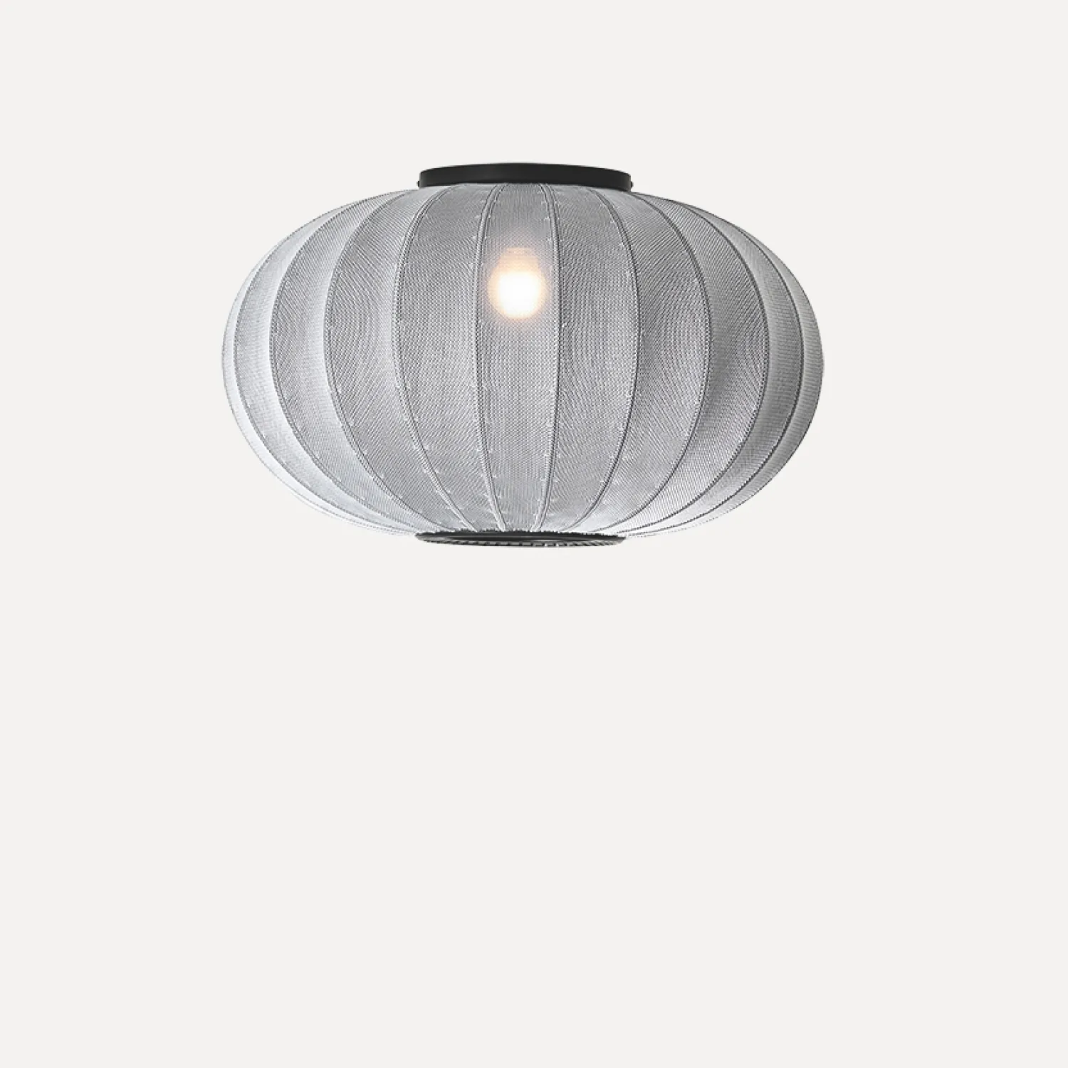 New Made by Hand - Loftlampe - Knit-Wit 57 Oval Ceiling/Wall - Silver