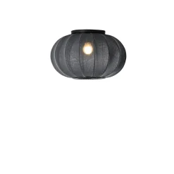 Made by Hand - Loftlampe/Væglampe - Knit-Wit 45 Oval Ceiling/Wall - Black