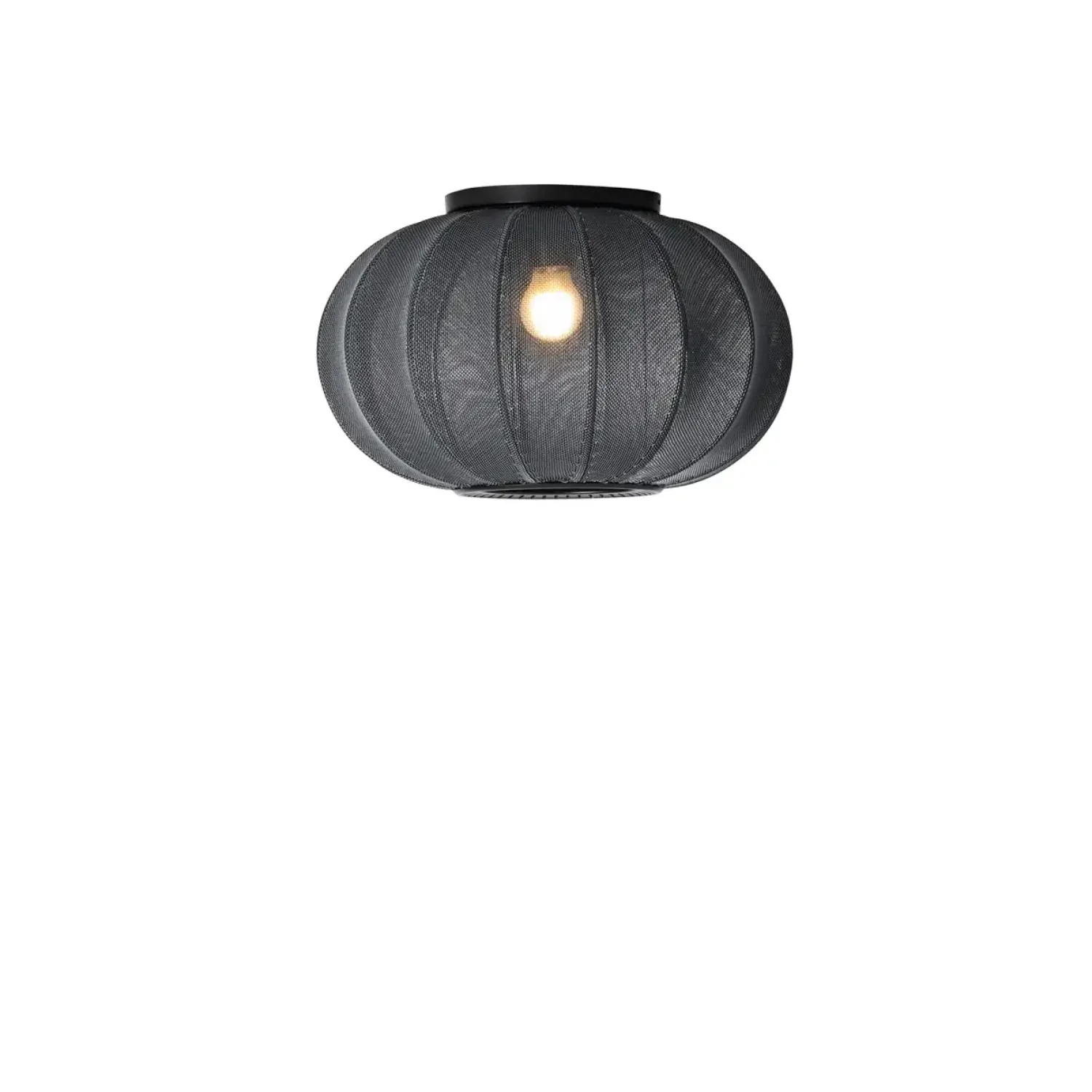 Made by Hand - Loftlampe/Væglampe - Knit-Wit 45 Oval Ceiling/Wall - Black