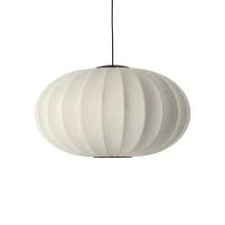 Hot Made by Hand - Pendel - Knit-Wit 76 Oval Pendant LED - Pearl White
