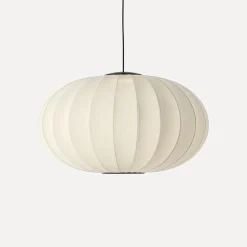 Hot Made by Hand - Pendel - Knit-Wit 76 Oval Pendant LED - Pearl White