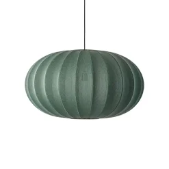 Clearance Made by Hand - Pendel - Knit-Wit 76 Oval Pendant - Tweed Green