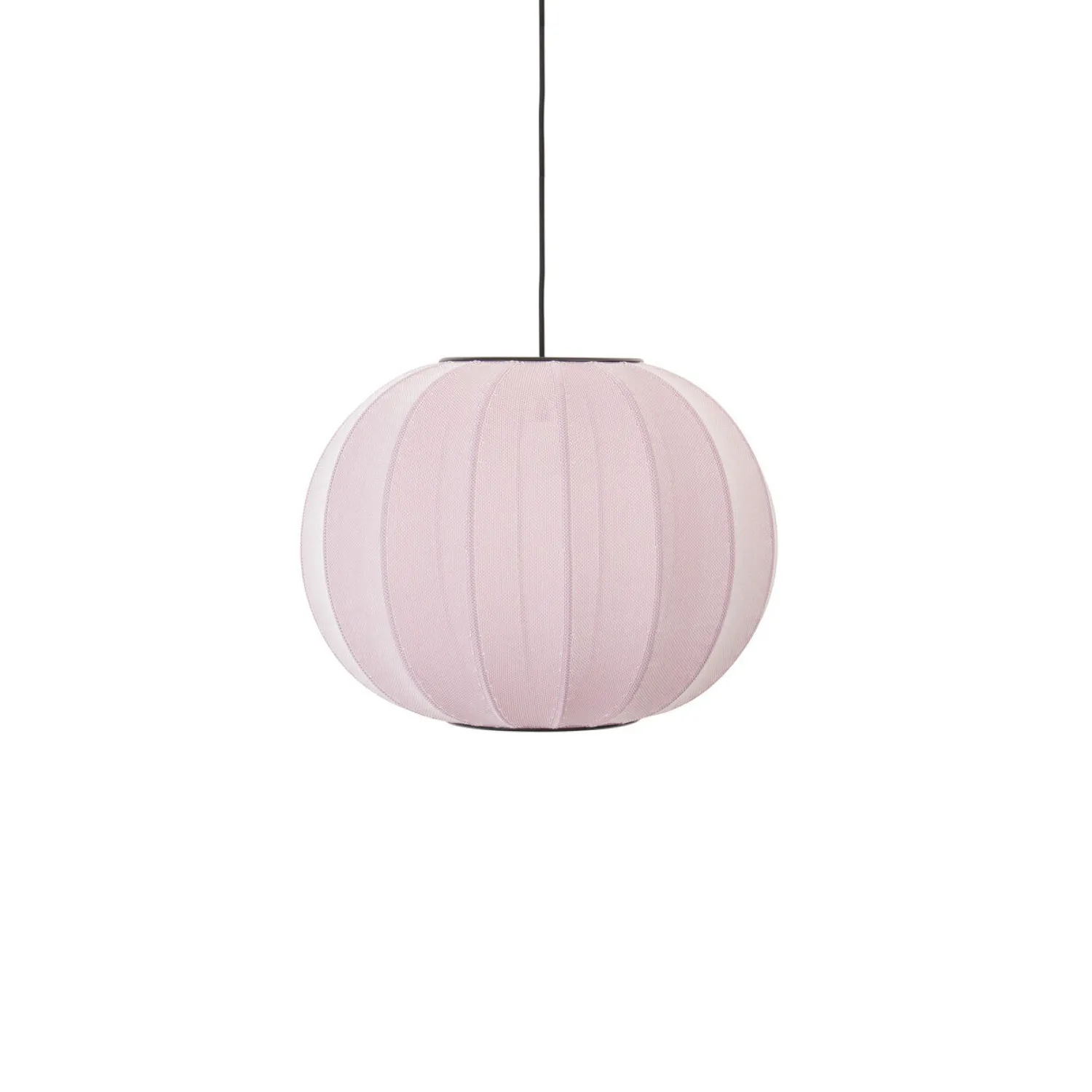 Sale Made by Hand - Pendellampe - Knit-Wit 45 Round Pendant - Light Pink