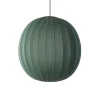 Sale Made by Hand - Pendellampe - Knit-Wit 75 Round Pendant LED - Tweed Green