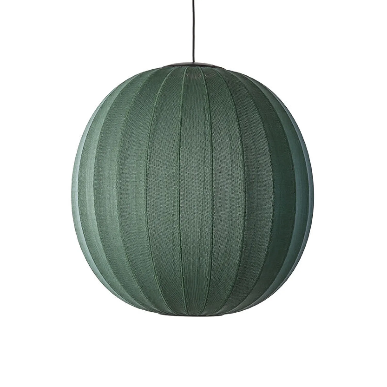 Sale Made by Hand - Pendellampe - Knit-Wit 75 Round Pendant LED - Tweed Green
