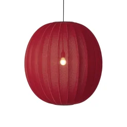 Sale Made by Hand - Pendellampe - Knit-Wit 75 Round Pendant - Maple Red