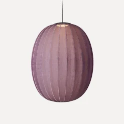 Clearance Made by Hand - Pendellampe - Knit-Wit 65 High Oval Pendant LED - Burgundy