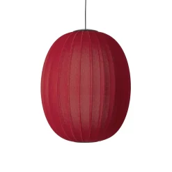 Sale Made by Hand - Pendellampe - Knit-Wit 65 High Oval Pendant LED - Maple Red
