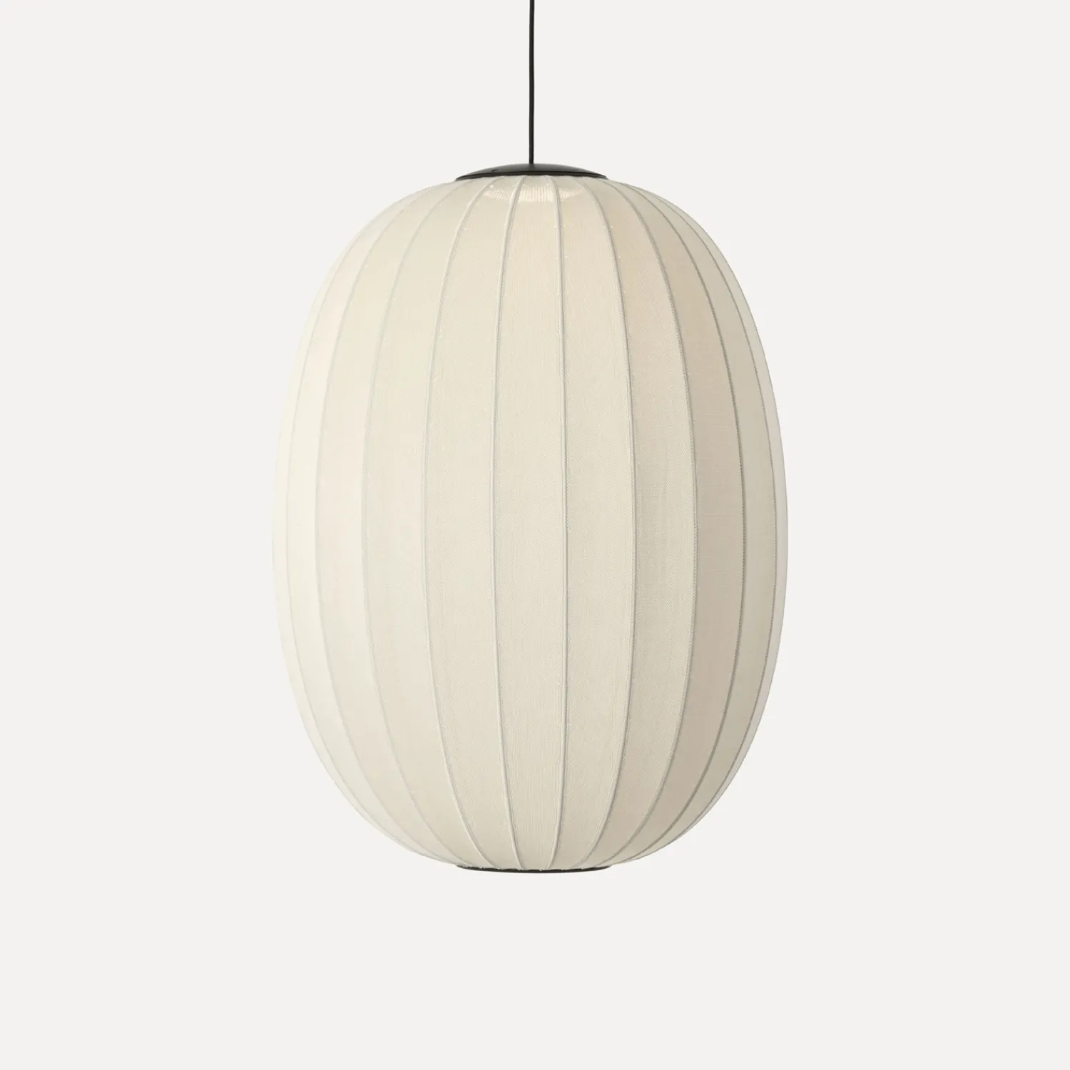 Sale Made by Hand - Pendellampe - Knit-Wit 65 High Oval Pendant LED - Pearl White