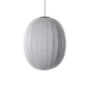 Sale Made by Hand - Pendellampe - Knit-Wit 65 High Oval Pendant LED - Silver