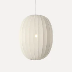Made by Hand - Pendellampe - Knit-Wit 65 High Oval Pendant - Pearl White