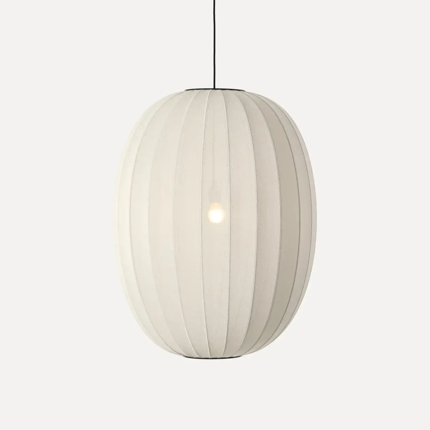 Made by Hand - Pendellampe - Knit-Wit 65 High Oval Pendant - Pearl White