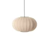 Outlet Made by Hand - Pendellampe - Knit-Wit 57 Oval Pendant - Sand Stone